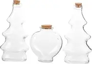 Gatuida Original Glass Drift Bottles for Wedding 3pcs Sand Ceremony Bottles Lids Diy Craft Wedding