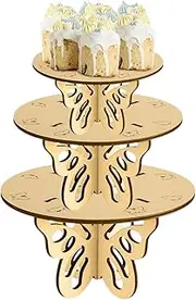 Cake Stand - 3-Tier Cupcake Holder Stand - 3 Dessert Display Stand Cup Cake Towel, Tiered Cupcake and Cake Display for Wedding Birthday Party Celebration
