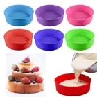 4/6/8/9" Silicone Round Cake Pan Non-stick Baking Tray Mould DIY Bakeware