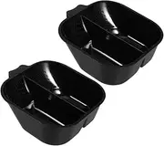 2pcs Hair Dyeing Tools Baking Oil Bowl Black Hair Dye Blender Mixing Bowls Color Mixing Cup Plastic Black