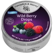 Cavendish And Harvey Tins Wild Berry Drops Sugar Free 175g