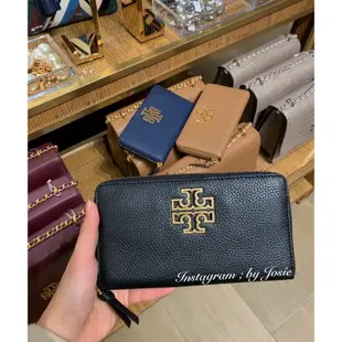 【預購】美國代購 🇺🇸 Tory Burch TB 金屬 大 Logo 皮革 拉鍊 長夾