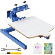 VEVOR Screen Printing Machine, 1 Color 1 Station Silk Screen Printing Press, 21.2x17.7in / 54x45cm Screen Printing Press, Double-layer Positioning Pal