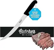Butcher Wizard 10" Breaking Knife | Perfect for Carving Meats, Beef Knife, Meat Slicing Knife | Large Meat Knife, Carving Knife for Meat