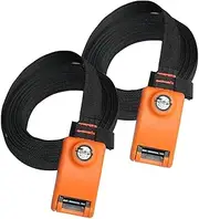 Lockable Tie Down Strap with 3 Stainless Steel Cables - 1 Pair Anti-Theft