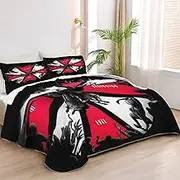 Allenjoy Twin Size Zombies Quilt Bedspreads Survival Horror Bed Set Bedding Coverlet Fabric Washable with 1 Pillow Sham SC00188-007