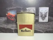1932-1990 Zippo Marlboro Lighter – Brushed Brass – Vintage Collectible