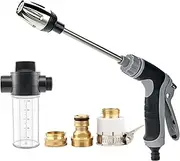 Waterblitz Pressure Washer, Cordless Pressure Washer, Turn Any Hose Into High-Pressure Water Jet, Effortless Cleaning Power for patios, Vehicles (+Foam Pot +Metal Joint Set)