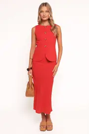 [PUP100] Peter Two Piece Set- Red XS Red