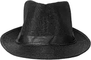 [KESYOO] Fedora Hats for Boys Kids Fedora Hats Boy Fedora Hats for Kids Lovers Sun Jazz Hat Black, Black, 18 Years