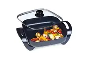 Maxim 29cm Electric Square Frypan Cooker Non-Stick Coated Thermostat Control