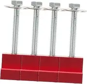 LIFKICH 4pcs Heavy Duty Aluminum Tool Box Mounting Clamps Kit with J Hooks for Pickup Trucks Durable Easy to Install Toolbox Clamps for All Truck Makes and Models