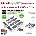 Au 5 Compartment Cutlery Organiser Non-slip Tray Kitchen Drawer Storage