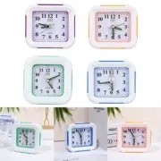 Quartz Alarm Clock With Night Light No Tick Snooze-Silent Small Bedside Clocks