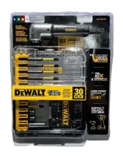 Dewalt DWAFT30RASET Flex Torq Right Angle Attachment Screwdriving Bit Set 30 PC