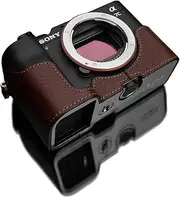 GARIZ Genuine Leather Camera Case for SONY α7C XS-CHA7CBR Brown