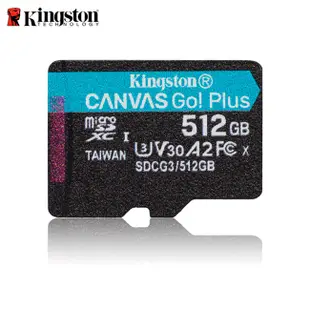 Kingston 金士頓 512G Canvas Go! Plus microSDXC UHS-I C10 U3 記憶卡