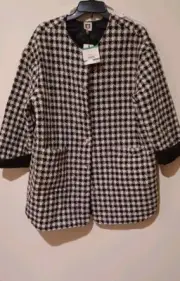 Anne Klein Women's Quilted Snap Front Jacket, Size L