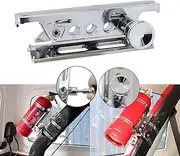 KOLEMO Chrome Quick Release Fire Extinguisher Mount Compatible with for Jeep Wrangler UTV Polaris RZR Ranger Camper Van with Pillar Adjustable Roll Bar Fire Extinguisher Holder Bracket