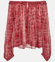 [Marant Etoile] Marant Etoile Vutti chiffon top AU 14 red