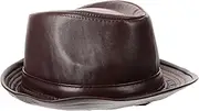 [CATIEBYE] Jazz Top Hat Old Man Western Hats for Women Caps for Men Artificial Leather Coffee