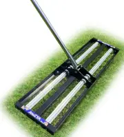 Updated Lawn Leveling Rake with Aluminum Rollers, Stainless Steel 30"x10" Lev...