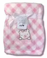 BLANKET PLUSH - DUCK DUCK GOOSE GIRLS 253 - BEAR HUGS - BABY TODDLER CRIB BED