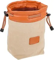 NUOBESTY 1Pc Canvas Camera Pouch Travel Handbag for DSLR Mirrorless Lens Accessories Convenient Drawstring Design Compatible with Various Brands for Outdoor