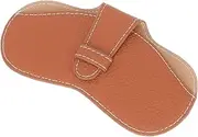 [GAROZATION] Glasses Bag Challenge Blue Light Glasses Travel Case Eyeglasses for Women Soft Eyeglass Cases for Women Sunglasses Eyewear Frames Light Goggle Holder Men Readers Brown Leather