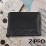 ZIPPO 黑色牛皮三折皮夾 皮件皮夾 錢包 皮包 男生皮夾 男士短夾 真皮皮夾 牛皮皮夾 2006023