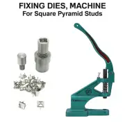 Square Top Pyramid Studs Fixing Dies Hand Press Green Machine for Leather Crafts