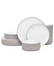 Noritake Colortex Stone 20-Pc Stax Taupe Dinnerware Set NEW
