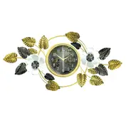 Decorative Abstract Design Metal Round Gold Frame Wall Clock 92*48 cm