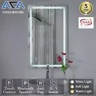 1000x600mm Crystal LED Light Makeup Wall Mirror Touch Bluetooth Speaker Anti-fog