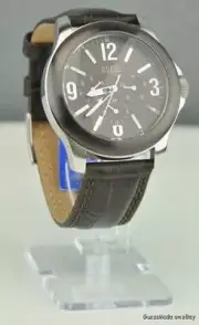 New Trend Extraordinary GuEsS Watch Men Leather Brown Multifunction USA