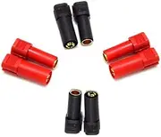 Yowoo Power 4 Pairs Amass XT150 Connector Adapter Male Female Plug 6mm Gold Banana Bullet Plug Set for Battery ESC and Charge Lead