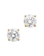 Bloomingdale's Fine Collection Certified Diamond Colorless Stud Earrings in 18K Yellow Gold, 1.50 tcw