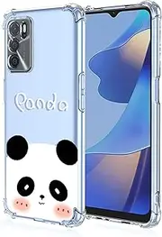 [BRAINS] Transparent Case for Oppo A16 / Oppo A54s / Oppo A16s, Mobile Phone Case Transparent Soft TPU Silicone Protective Case with Embossed Pattern -A002