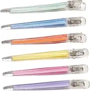 Beaupretty 6Pcs Salon Hair Fixator Clips Mixed Color Hairstyling Hairpins for Easy Hair Partitioning Lightweight and Durable for Various Styles