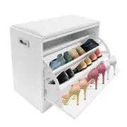 PU Shoe Storage Bench