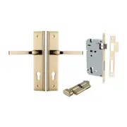 Iver Annecy Door Lever Handle on Stepped Backplate Entrance Kit Key/Thumb