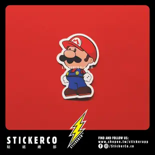 防水貼紙 超級瑪莉Q版#B104 STICKER貼紙總部PVC防水貼紙行李箱貼紙安全帽貼紙