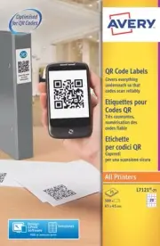Avery Qr Code Label 45X45mm 20 Per A4 Sheet White Pack 500 Labels