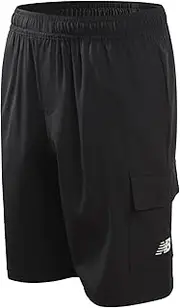 [New Balance] Boys Active Shorts - Kids Athletic Performance Woven Shorts with Pockets - Gym Shorts for Boys (8-20)