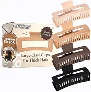 FRAMAR Large Claw Clips For Thick Hair Hair Claws For Thick Hair, Long Hair Claw Clips Variety Pack, Large Hair Clips For Thick Hair, Cute Claw Clips For Long Hair, Large Claw Clip