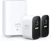 Security, eufyCam 2C 2-Cam Kit, Security Camera Wireless Outdoor, Home Security System, HomeKit Compatibility, 1080p HD, IP67, Night Vision, Motion Only Alert, No Monthly Fee