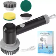 Rechargeable Spin Scrubber Electric Turbo Scrub Cleaning Brush Cordless Kit