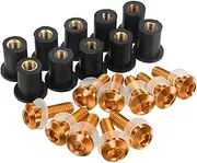 Cowls Board Fit For Aprilia Mana 850 / GT RS 50 RS 125 Windscreen Fairing Cowl Windshield Screws Bolts Kit 5MM Nuts Motorcycle Mudguard(Orange)