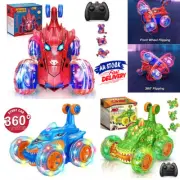 Shark Spiderman Stunt Car Remote Control Cars Toys for Boys Girls Gifts RO