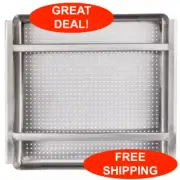 19 1/2" x 19 1/2" x 4" Silver Stainless Steel Scrap Pre-Rinse Sink Basket Rails